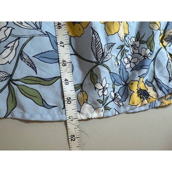 BOG Collective Maxi Dress Floral Corset Denim Blue Cottagecore Band Gypsies L - Picture 15 of 15